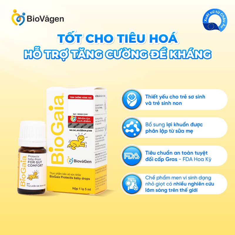 Men vi sinh BioGaia ProTectis Drops 5ml cải thiện hệ tiêu hóa xuất xứ Thụy Điển 2 Men vi sinh BioGaia ProTectis Drops 5ml cải thiện hệ tiêu hóa xuất xứ Thụy Điển 2