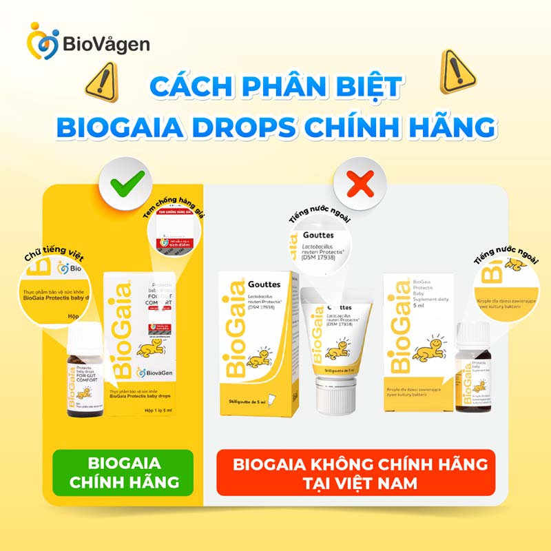 Phân biệt Men vi sinh BioGaia ProTectis Drops 5ml thật giả Phân biệt Men vi sinh BioGaia ProTectis Drops 5ml thật giả