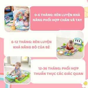 Thảm đàn 9BABY Piano nằm chơi nhạc hình thú ngộ nghĩnh cho bé 2