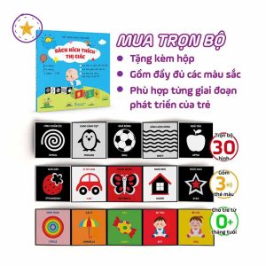 Trọn bộ Thẻ Kích Thích Thị Giác Cho Bé Từ 0-6 Tuổi - Hỗ Trợ Nhận Biết Màu Sắc