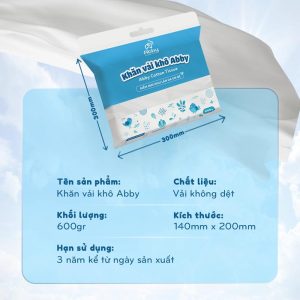 Mua Gói 900g Và 300g Khăn Vải Khô Đa Năng Abby Tặng Gói 600g Và 1 Gói Khăn Ướt 80 Tờ 2