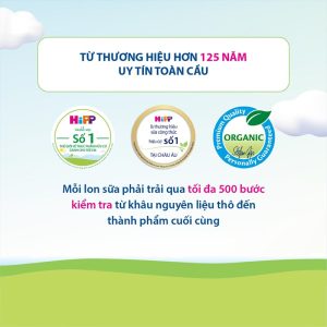 Sữa bột công thức HiPP 1 Organic Combiotic 800g bổ sung DHA trực tiếp. 6 - 300