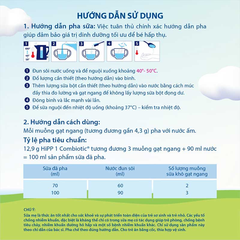 Sữa bột công thức HiPP 1 Organic Combiotic 800g bổ sung DHA trực tiếp. 7 Sữa bột công thức HiPP 1 Organic Combiotic 800g bổ sung DHA trực tiếp. 7