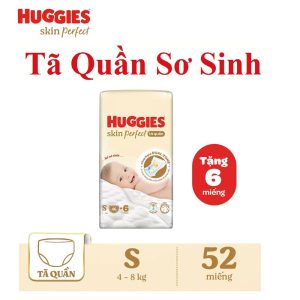 Tã Bỉm Quần Sơ Sinh Huggies Skin Perfect S46+6/M98+4/L88+4/XL72+4/XXL64+4 Miếng Cho Bé 4-8kg size S - 300