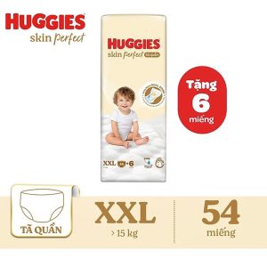 Tã Bỉm Quần Sơ Sinh Huggies Skin Perfect S46+6/M98+4/L88+4/XL72+4/XXL64+4 Miếng Cho Bé 4-8kg size XXL - 300